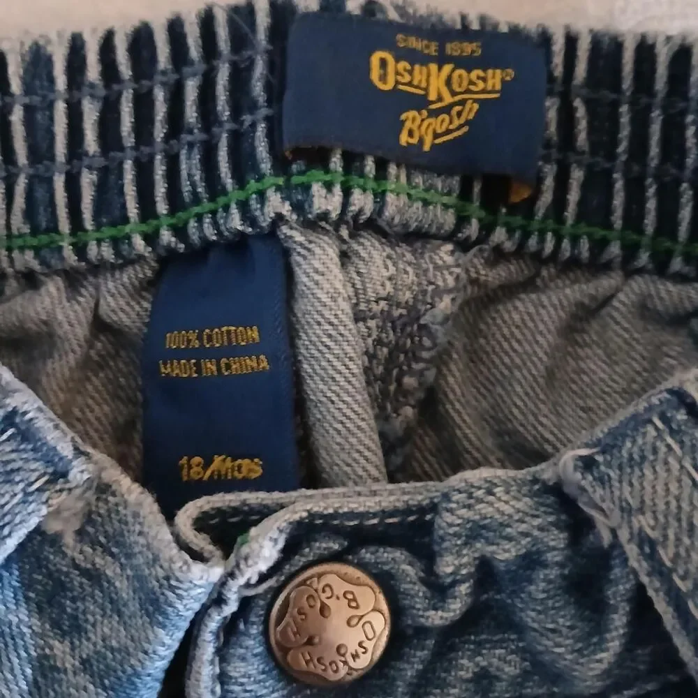 Y2K Vintage OshKosh B'gosh Denim Carpenter Pants Straight Leg Blue Jeans 18m